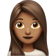 long brown hair girl sticker