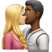 Girl kiss guy sticker