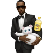 P diddy holding baby oil  sticker