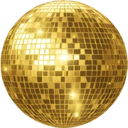 gold disco ball sticker