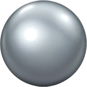 Silver sphere sticker