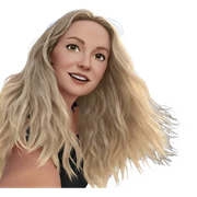 blonde girl in outdoor setting sticker
