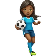 Girl playing soccer sticker