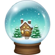 Snow globe with space inside sticker