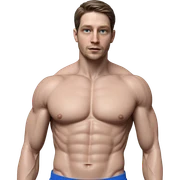 muscular man in blue pants sticker