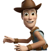 smiling boy in cowboy hat sticker