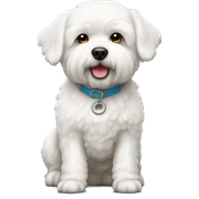 Bichon white dog sticker