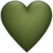 Militar green heart sticker