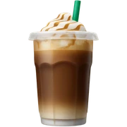 Starbuck ice coffee with ice cubes sticker