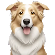 Blonde and white border collie  sticker