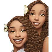 smiling girls with butterflies sticker