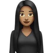 a girl with long black hair  sticker