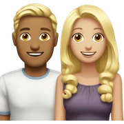 Blonde couple  sticker