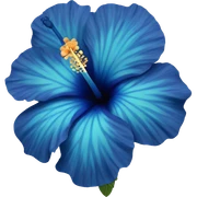 Blue hibiscus sticker