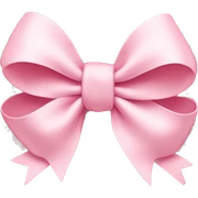 light pink bow on light pink bow sticker