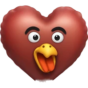 turkey heart sticker