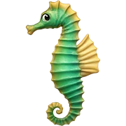 seahorse with top sticker