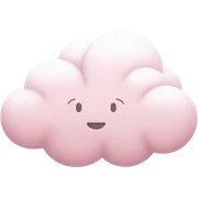 pastel pink cloud sticker