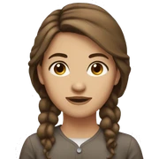 woman brown hair large, brown eyes sticker
