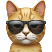 Cat with sunglasses sticker