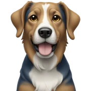 Blue dog sticker
