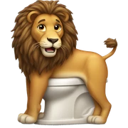 Lion pooping sticker