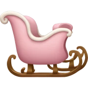 light pink sleigh sticker