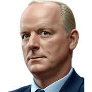 bald man in formal shirt sticker