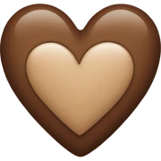 Brown heart sticker