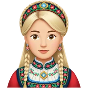 norwegian traditional bunad sticker