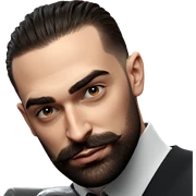realistic portrait of bearded male sticker