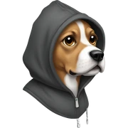 dog wear hoodie  sticker