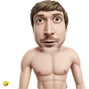 funny male meme portrait sticker