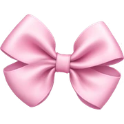 Baby pink bow sticker