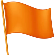 Orange flag sticker