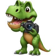 Dinosaur photographer sticker