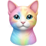 Pastel rainbow cat  sticker