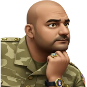 thoughtful military man in jewelry sticker