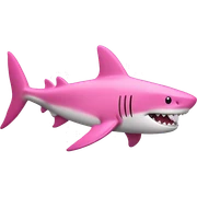 pink with shark sticker
