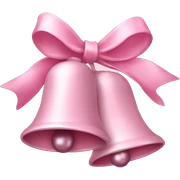 Light pink Christmas bells sticker