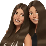 smiling girls with long hair sticker