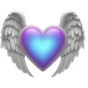heart with angel wings sticker