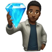 gta character holding blue diamond sticker
