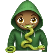 snake with hoodie sticker