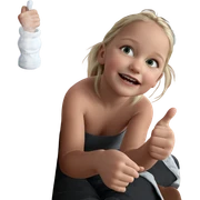 blonde girl giving thumbs up sticker