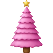 Pink Christmas tree sticker