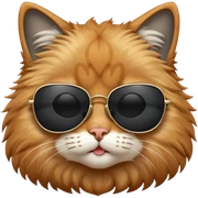 Cat with sunglasses sticker