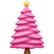 Pink christmas tree sticker