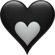 Black heart  sticker