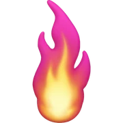Pink flame sticker